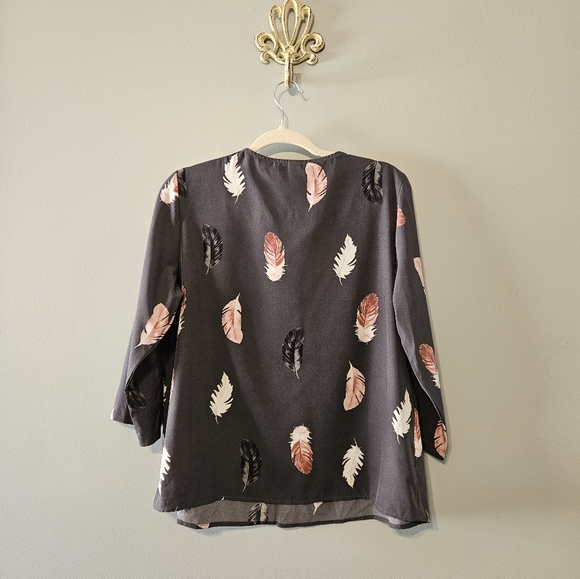 Gomorrah feather print blouse - Picture 3 of 5